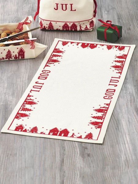 Permin Julebroderier - Huse/God Jul 28x64cm