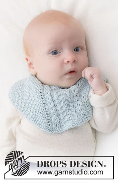 45-16 Cables and Cuddles Bib by DROPS Design