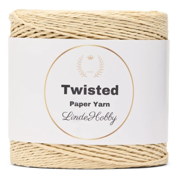LindeHobby Twisted Paper Yarn 02 Lys beige
