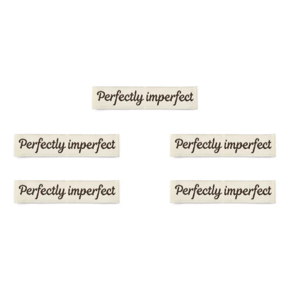 LindeHobby Perfectly Imperfect Label (7 cm x 1 cm), 5 stk