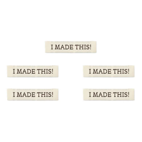 LindeHobby I Made This! Label (7 cm x 1 cm), 5 stk