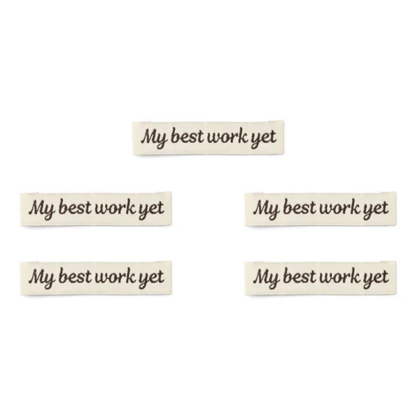 LindeHobby My Best Work Yet Label (7 cm x 1 cm), 5 stk