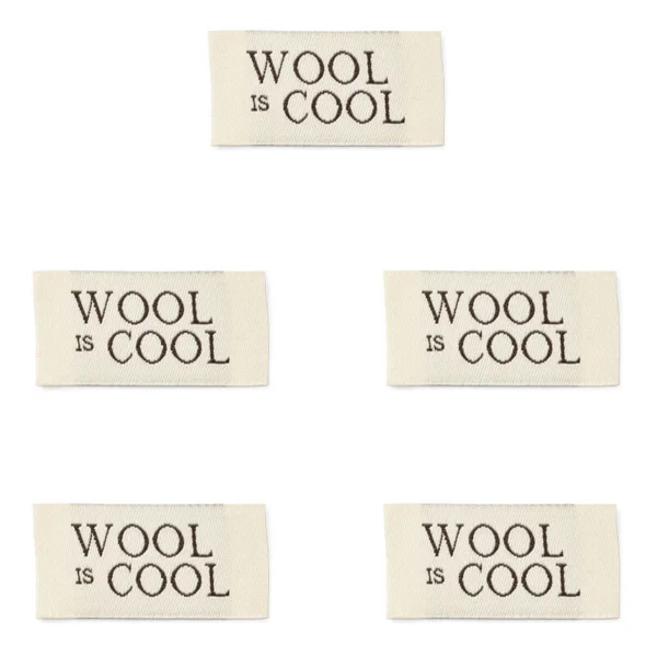 LindeHobby Wool Is Cool Label (4 cm x 2 cm), 5 stk