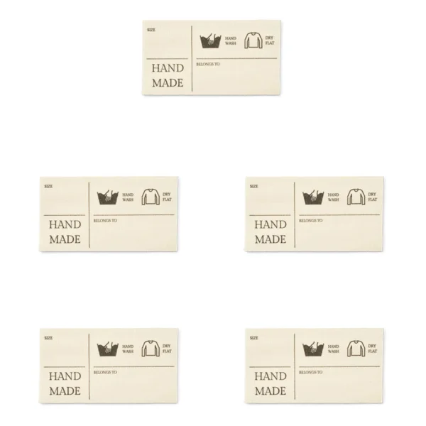 LindeHobby Handmade, Størrelse og Navn (6 cm x 4 cm), 5 stk