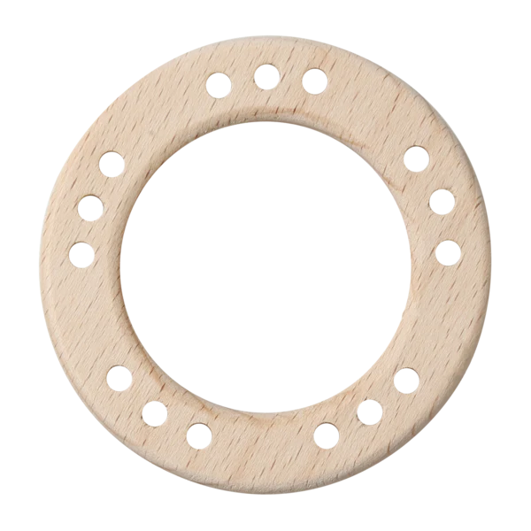 Go Handmade Træringe m. huller Ø70 mm - 10 stk