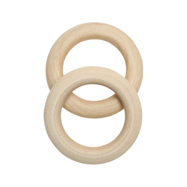 Go Handmade Træringe, D55 mm, 10 mm tyk, 2 stk