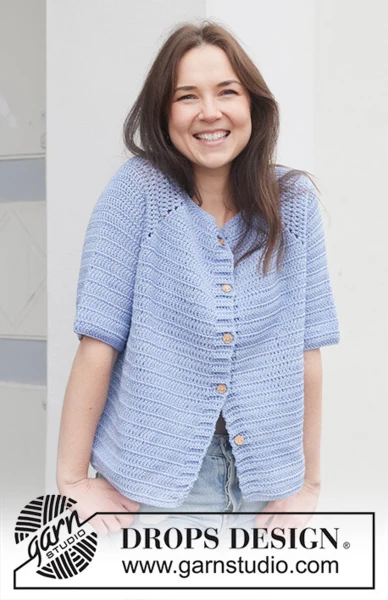 259-33 Blue Coast Cardi by DROPS Design