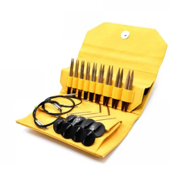 LYKKE Udskiftelige Rundpindesæt Umber, Gul, 9 cm