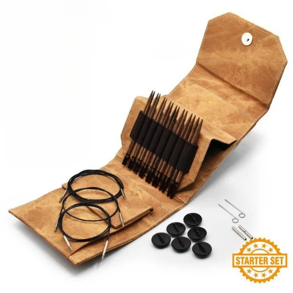 LYKKE Udskiftelige Rundpindesæt Umber, Starter Set, Tan, 13 cm