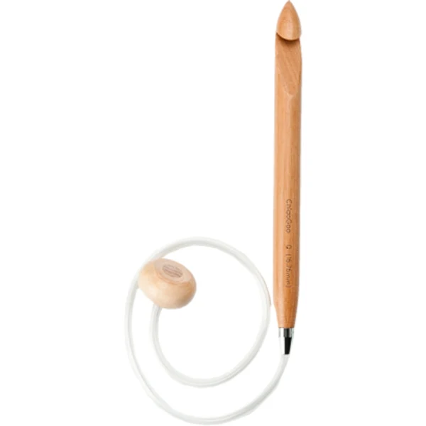 ChiaoGoo Tunesisk Hæklenål Wood Bambus, Fleksibel (60 cm)