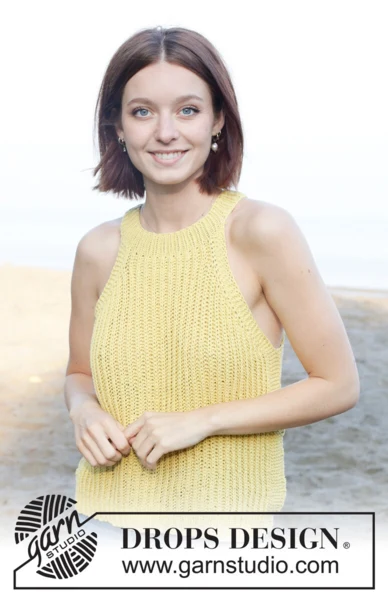 258-19 Sunbeam Shine Top by DROPS Design