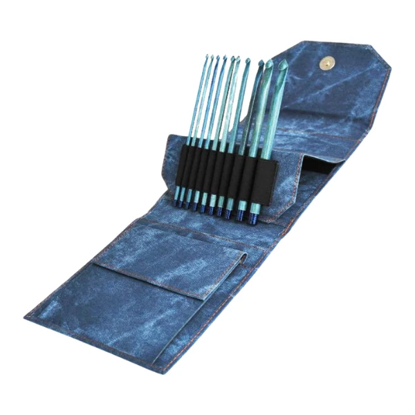 LYKKE Hæklenålesæt Indigo, Blå, 15 cm