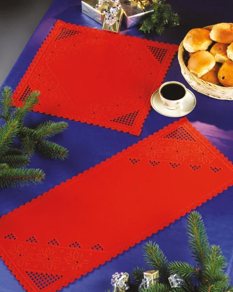 Broderikit Rød Hardanger 40 x 40 cm