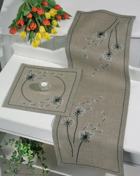 Broderikit Mælkebøtte 36 x 36 cm