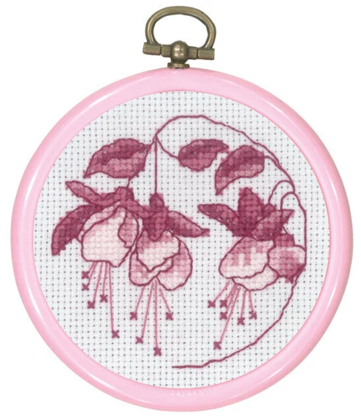 Broderikit Rosa Fuchsia 8 Ø