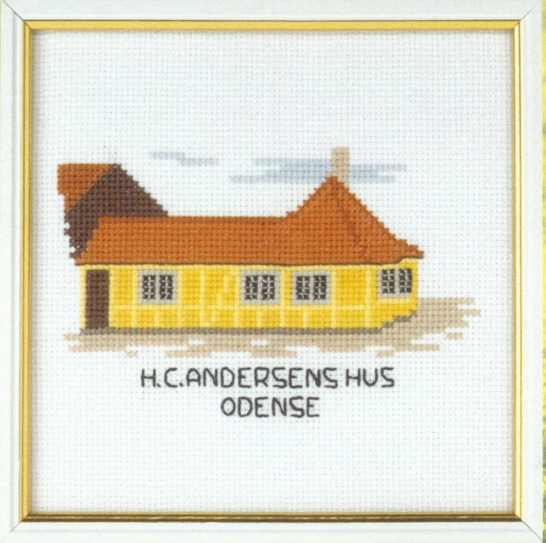 Broderikit H.C. Andersen hus 15 x 15 cm