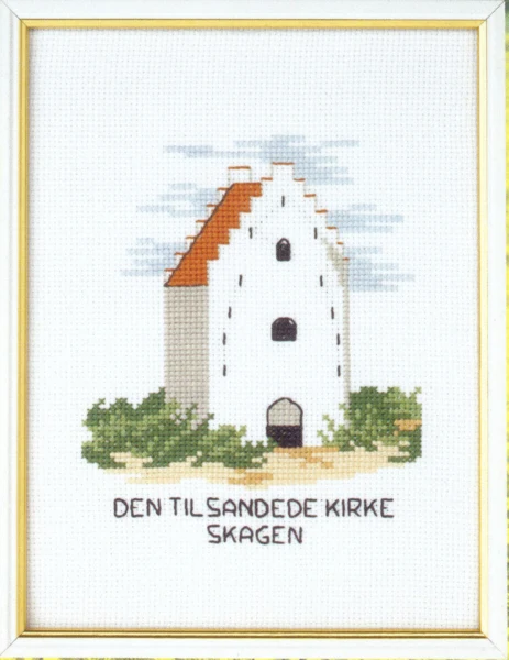 Broderikit Tilsandede Kirke 15 x 20 cm 5611