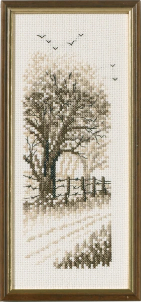 Broderikit Skovbryn og gærde R5619 22 x 9 cm