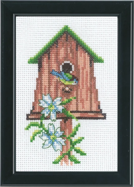 Broderikit Fuglehuse 9 x 14 cm