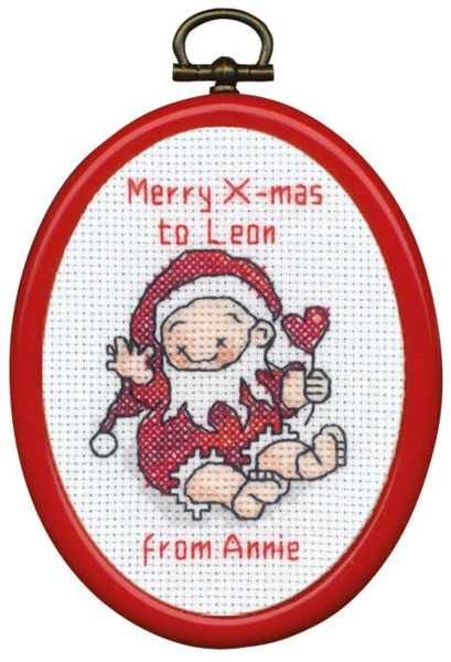 Broderikit Siddende nisse m/5961/30 7 x 9 cm