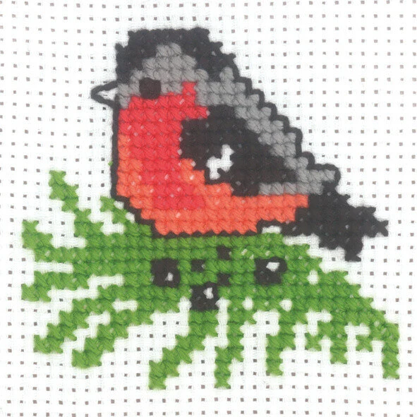 Broderikit Dompap 10 x 10 cm