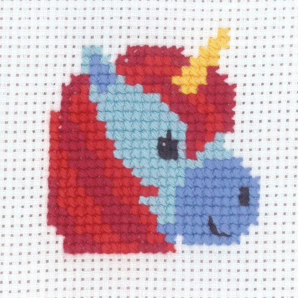 Broderikit Unicorn 8 x 8 cm