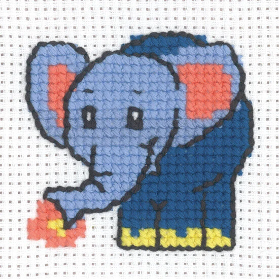 Broderikit Elefant 8 x 8 cm