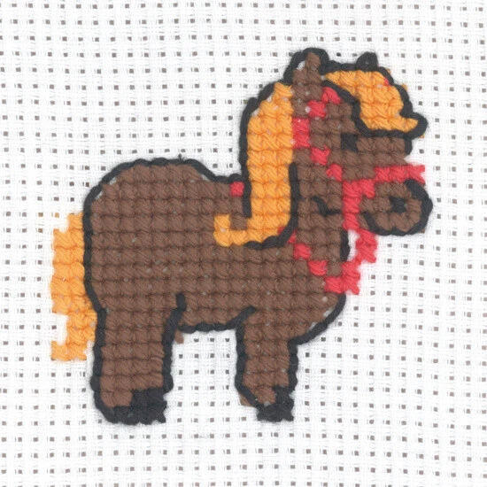 Broderikit Hest 8 x 8 cm