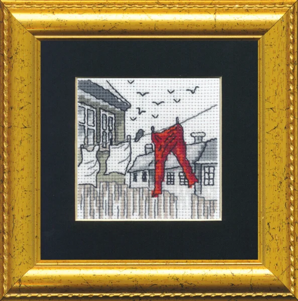 Broderikit Vasketøj R5412/82PP 11 x 11 cm