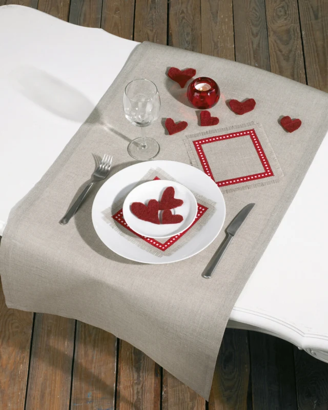 Broderikit Mellemlægsserviet 2 pak 18 x 18 cm