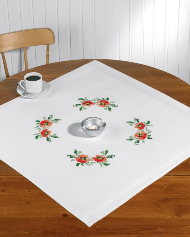 Broderikit Valmuer XXX 80 x 80 cm