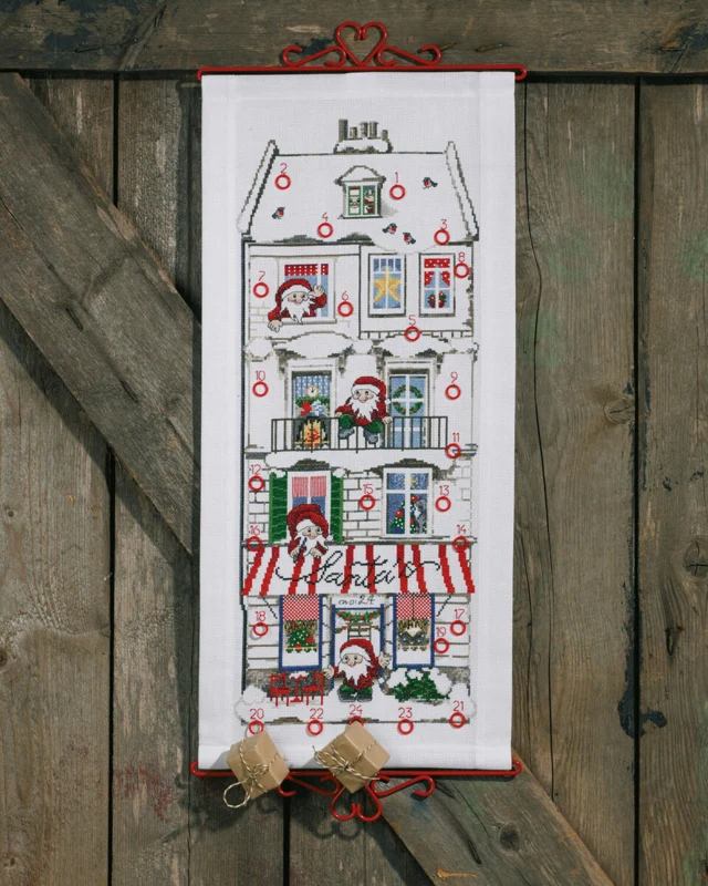 Broderikit Julemandens hus B5125/32 32x70 cm