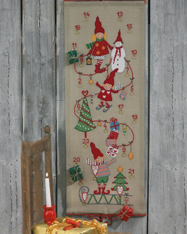 Broderikit Nisser m/ kælk & gaver