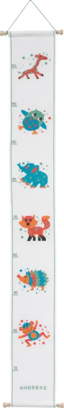 Broderikit Målebånd med dyr 12 x 97 cm