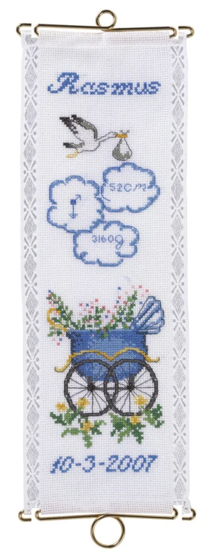 Broderikit Dåb Rasmus 12 x 35 cm m/5188/12