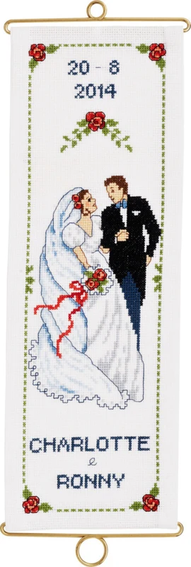 Broderikit Bryllup 2014 M/5188/14 14 x 40 cm