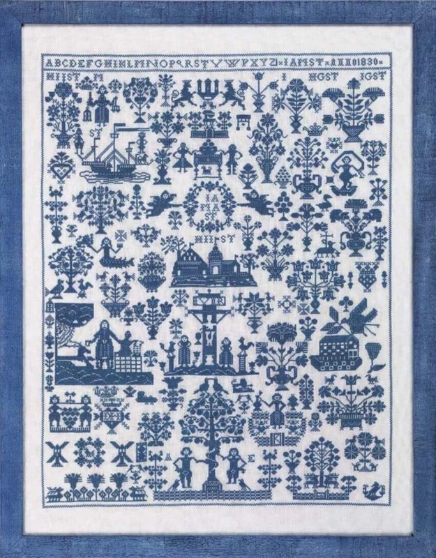 Broderikit Navnekl. blå 59 x 45 cm