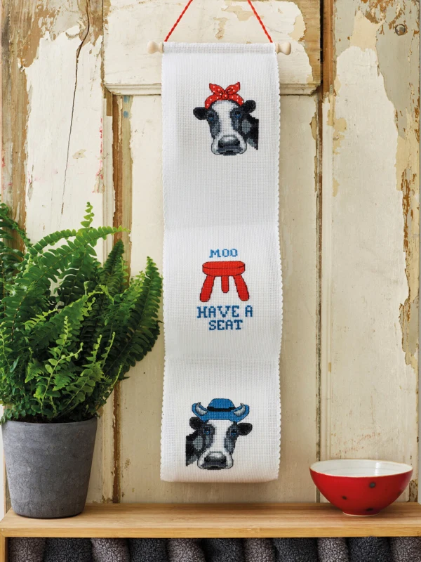 Broderikit Moo, have a seat B5129/12 12 x 60 cm