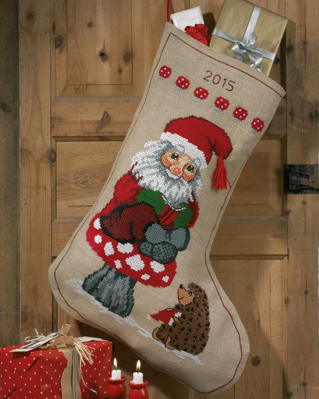 Broderikit Nisse og pindsvin 60 x 84 cm