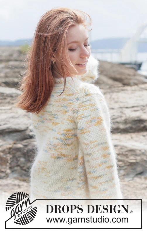 264-27 Painted Coastline Sweater by DROPS Design