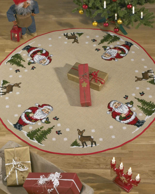 Broderikit Nisse fodrer fugle 170 cm Ø