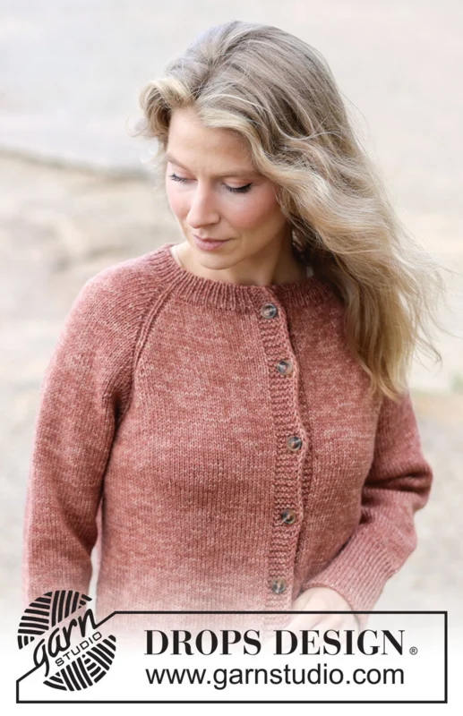 264-20 Canyon Twist Cardigan by DROPS Design