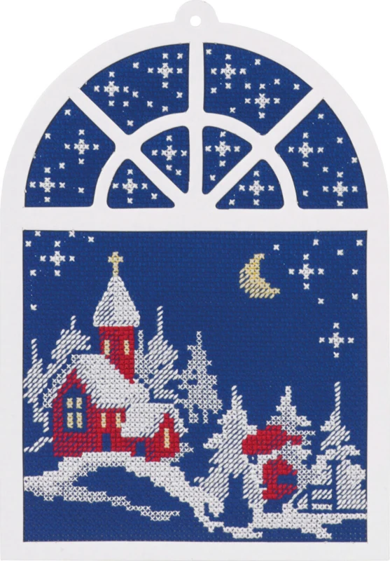 Broderikit Vinduesbillede jul 15x20 cm