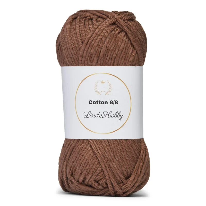 LindeHobby Cotton 8/8 - Natural Harmony, 10 ngl 034 Castagna
