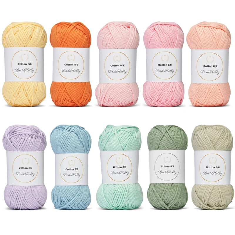 LindeHobby Cotton 8/8 - Soft Pastel Dream, 10 ngl