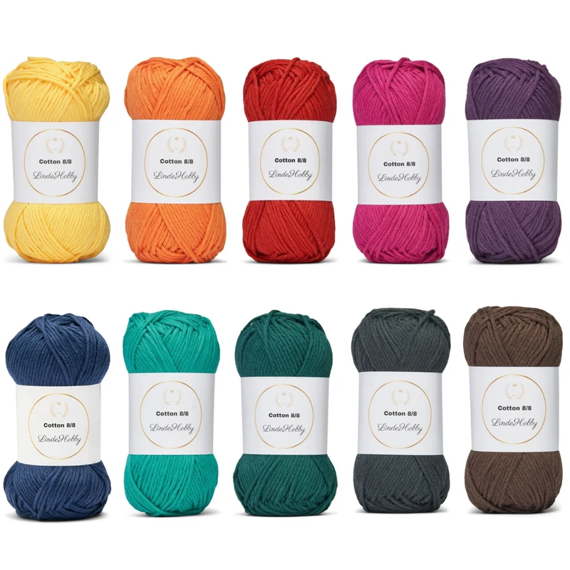 LindeHobby Cotton 8/8 - Autumn Glow, 10 ngl