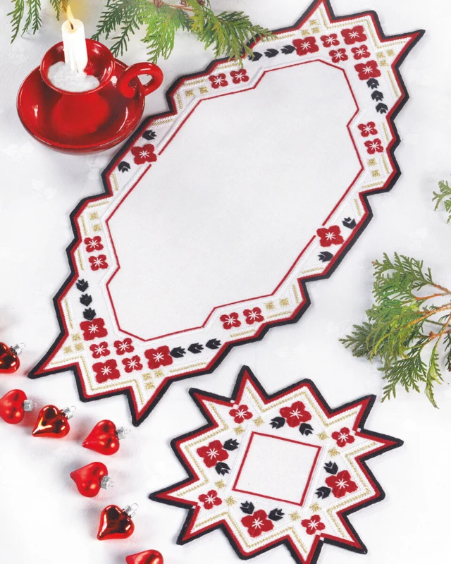 Broderikit Sort langsting 28 x 60 cm