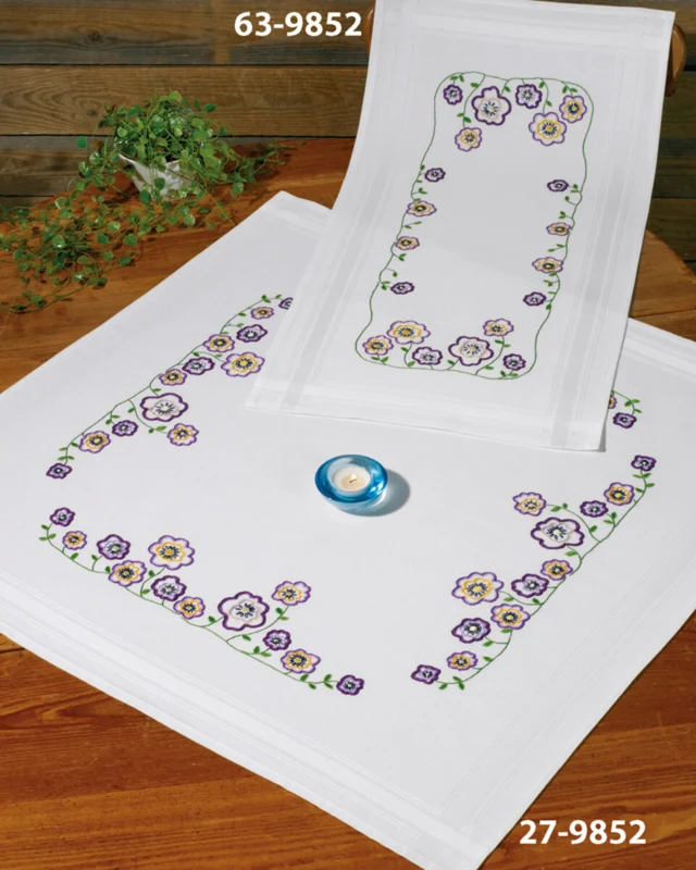 Broderikit Blomster flor 40 x 80 cm