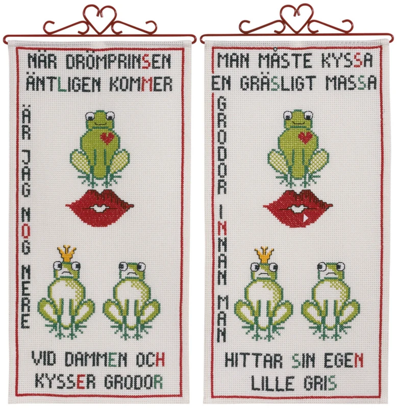 Broderikit Små frøer B5125/28 28 x 54 cm