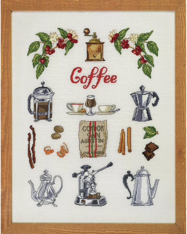 Broderikit Coffee time 40 x 52 cm